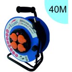 Enrouleur pro de chantier 3g1. 5 40m ip44 platine fixe (anti twist) - c�ble h07rn - f - 4 prises 16a ...