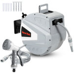 Enrouleur tuyau arrosage 20m enrouleur arr�t d'enroulement automatique raccord 3 / 4 avec pistolet � ...