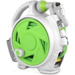 Enrouleur de tuyau tlescopique de jardin, enrouleur de tuyau portable 15m avec 7 types de buses, pour ...