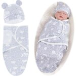 Ensemble de 1 couverture d'emmaillotage pour b�b� de 0 � 6 mois, en coton, pour nouveau - n�s, gar�ons ...
