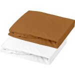 Ensemble 1 prot�ge - matelas + 1 drap housse - p'tit dodo - 70 x 140 cm - blanc / caramel