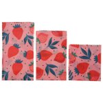 Ensemble de 1 rutilisable cire d'abeille enveloppement en tissu alimentaire frais sac couvercle fte ...