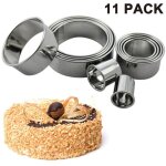 Ensemble de 11 emporte - pi�ces ronds inox avec bo�te, pour biscuits et g�teaux de no�l