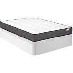 Ensemble 140 x 190 cm sommier coffre blanc + matelas ressorts ensachs p. 20cm - ambracie de ysme