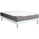 Ensemble 140 x 190 cm sommier tapissier + matelas mousse hr et accueil latex �p. 30cm - malino de ysm�e ...