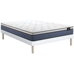 Ensemble 140 x 190 cm sommier tapissier + matelas ressorts ensach�s 7 zones et accueil gel � m�moire ...