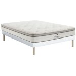 Ensemble 140 x 190 cm sommier tapissier + matelas ressorts ensach�s 7 zones accueil tpe �p. 28cm - onebia ...