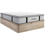Ensemble 160 x 200 cm sommier coffre naturel clair + matelas ressorts ensachés surmatelas intégré ép. ... Ensemble 160 x 200 cm sommier coffre naturel clair + matelas ressorts ensachés surmatelas intégré ép. ...