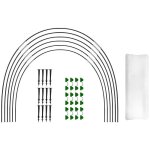 Ensemble de 18 arceaux pour serre tunnel surleve, constituant un cadre de culture en fibre de verre ...