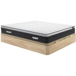 Vente - unique - ensemble 180 x 200 cm sommier coffre naturel clair + matelas hybride ressorts ensachés ... Vente - unique - ensemble 180 x 200 cm sommier coffre naturel clair + matelas hybride ressorts ensachés ...