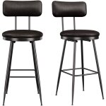 Ensemble de 2 chaises de cuisine avec pieds m�talliques, pu, style industriel, chaises de salle � manger, ...