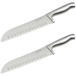 Ensemble de 2 couteaux de cuisine santoku lame de 18 cm nirosta star