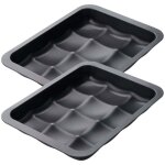 Ensemble de 2 moules 12 mini pains ou brioches 36 x 27 cm zenker black metallic