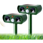 Ensemble 2 pi�ces r�pulsif chat ultrason solaire repulsif chat exterieur sensibilit� et fr�quence r�glable ...