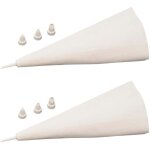 Ensemble de 2 poches � douille r�employable et 4 embouts plastique 31 cm zenker smart pastry