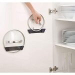 Ensemble de 2 porte - couvercles pour casseroles et casseroles, organisateur de rangement mural auto ...