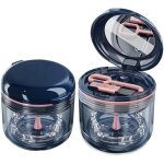 Ensemble de 2 prot�ge - dents, gobelet pour bain de proth�se dentaire, bo�te de rangement pour appareil ...