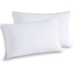 Ensemble de 2 prot�ge - oreillers tricot�s - housses lavables en machine - fermeture �clair, blanc, 50 ...