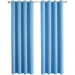 Ensemble de 2 rideaux occultants thermiques � oeillets unis - d�coration fen�tre chambre 100x200cm - ...