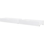 Beliani - ensemble de 2 tiroirs de rangement pour lit en bois de pin blanc cronat