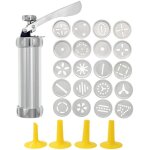 Ensemble de 20 pi�ces en alliage d'aluminium pour la fabrication de biscuits, comprenant une presse � ...