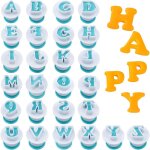 Ensemble de 26 emporte - pices alphabet bleu (28 x 28 x 35 mm), idal pour les mariages, les anniversaires ...