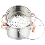 Ensemble de 3 marmites � vapeur de 18 cm. cuiseur vapeur klausberg kb - 7725.