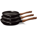 Ensemble de 3 po�les � frire 20 / 24 / 28 cm berlinger haus �b�ne palissandre bh - 1727