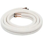 Ensemble de 3 tubes pour serpentin de climatiseur, fils de cuivre isol�s de 1 / 4 et 3 / 8 pouce, accessoires ...