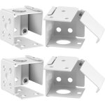 Ensemble de 4 1 pouce stores à gauche et à droite code de montage, support de montage en métal blanc ... Ensemble de 4 1 pouce stores à gauche et à droite code de montage, support de montage en métal blanc ...