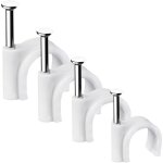 Un ensemble de 4 clips de c�ble ronds robustes et durables, utilisables comme attaches de c�ble, organisateurs ...