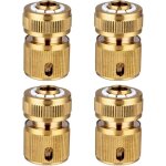 [jamais utilis�] ensemble de 4 raccords rapides pour tuyaux d'arrosage en laiton, raccords rapides pour ...