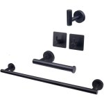 Ensemble de 5 accessoires de salle de bain en acier inoxydable sus304 : porte - serviettes, barre porte ...