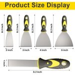 Ensemble 5 couteaux � enduit grattoirs 1 2 3 4 5 pouces outil peinture spackle sans rouille d�collage ...