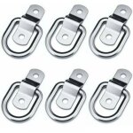 Ensemble de 6 anneaux d'arrimage robustes pour montage, fixation, sangle, taquet, crochet, attelage, ...