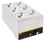 Ensemble 6 bacs inox gn 1 / 6 avec couvercles et 2 entretoises - vogue