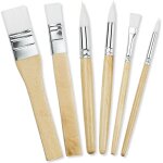 Ensemble de 6 pinceaux en nylon pour acrylique, huile, aquarelle, gouache et peinture diy ? pinceaux ...