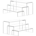 Ensemble de 6 pr�sentoirs en acrylique transparent, 2 ensembles de pr�sentoirs � parfum en acrylique ...