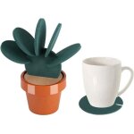 Ensemble de 6 sous - verres, � utiliser individuellement ou � assembler en forme de cactus dans un pot ...