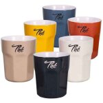 Ensemble 6 tasses multicolores grs 10x8x8cm