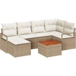 Vidaxl - ensemble de canapé de jardin 7 pcs beige poly rotin Vidaxl - ensemble de canapé de jardin 7 pcs beige poly rotin