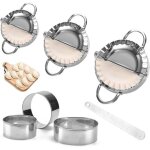 Ensemble de 7 moules � raviolis en acier inoxydable, moule � raviolis de 3 tailles et coupe - anneaux ...