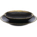 Ensemble de 8 assiettes kati black gold