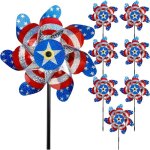 Ensemble de 8 pices, moulin  vent rflchissant, drapeau amricain rouge, blanc, bleu, dispositif anti ...