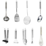 Ensemble de 9 ustensiles de cuisine inox fackelmann ovale