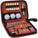 Ensemble d'accessoires de golf avec bo�tier haut de gamme, balles de golf, t�l�m�tre, tees de golf, brosse ...