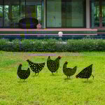 Animaux d�coratifs en m�tal garden poules