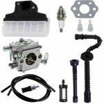 Carburateur + filtre  air + bougie d'allumage + tuyau d'essence / d'huile pour trononneuse stihl 021 ...