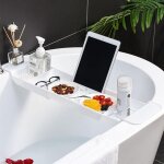 Ensemble d'accessoires de salle de bain, plateau de baignoire extensible, support de rangement antidrapant, ...