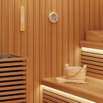 Ensemble d'accessoires de sauna 4 pcs marron